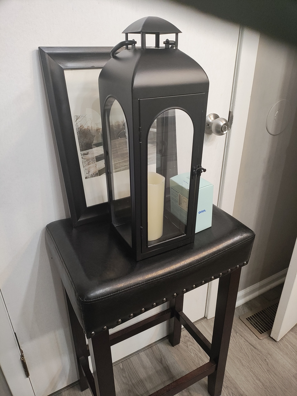 Black Metal Lantern Decorative Candle/Fairy Lights Holder